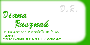diana rusznak business card